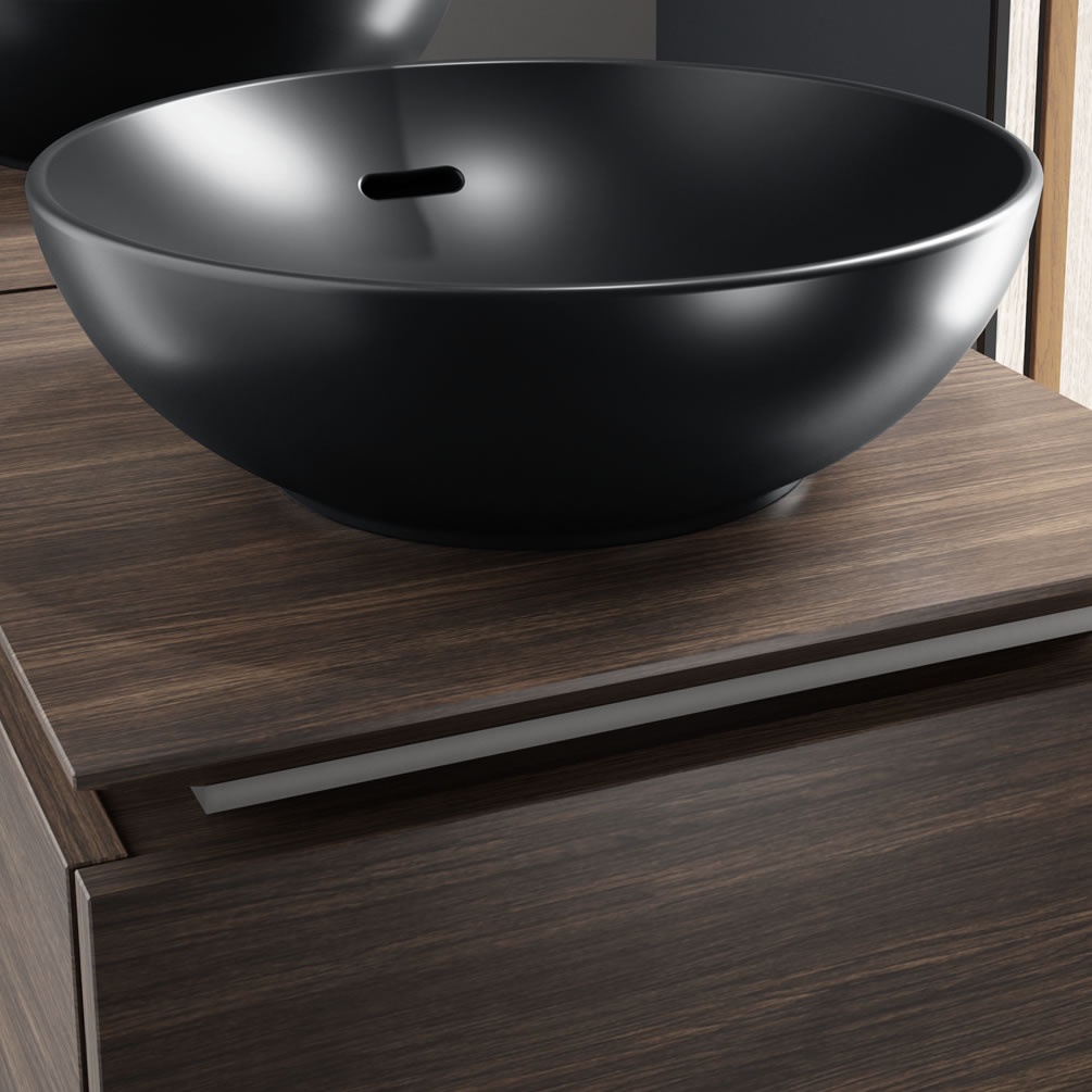 Lifestyle image of Villeroy & Boch Loop & Friends 380mm Pure Black Countertop Basin